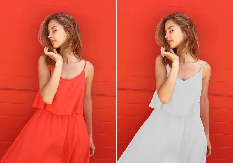Color Change: before (left) and after (right)